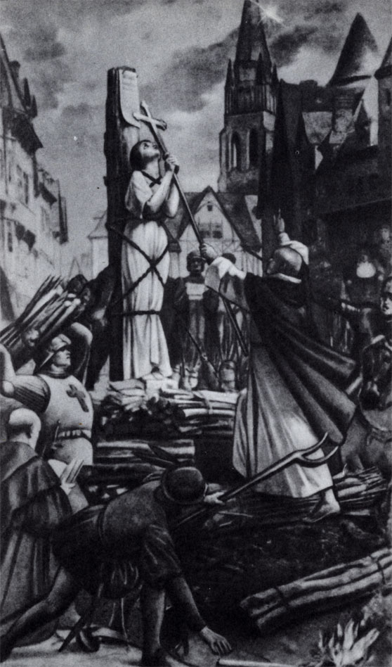 Сожжение Жанны д'Арк. Художник Ж. Э. Ленепье (1819-1898)