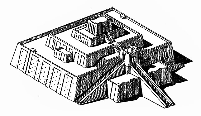Зиккурат - ступенчатая башня-храм в г. Уре. Реставрация