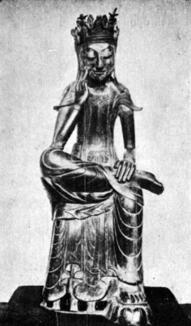 Бронзовое изображение сидящего Майтрейи (Пэкче)