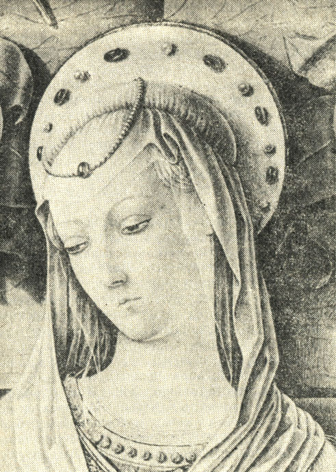 Карло Кривелли.Мадонна с младенцем (фрагмент) (начало 1480 г.). - Нью-Йорк. Метрополитен-музей.