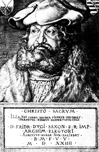 Саксонский курфюрст Фридрих Мудрый. Гравюра на меди Альбрехта Дюрера. 1524 г