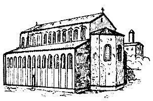 Внешний вид христианской базилики. Равеннская базилика св. Аполлиария Нового