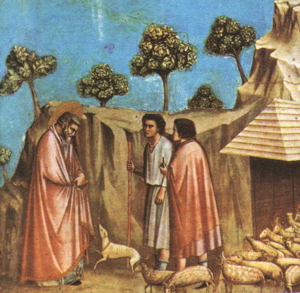Джотто. Св. Иоахим среди пастухов (фреска) (1306 г.)