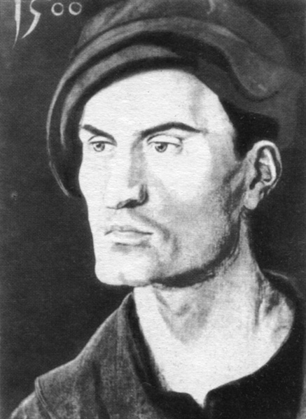 Альбрехт Дюрер. Портрет молодого человека (1500 г.)