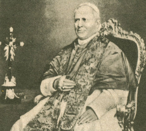 Пий IX - 'узник Ватикана'. Продажа таких открыток верующим приносила папской казне немалые доходы