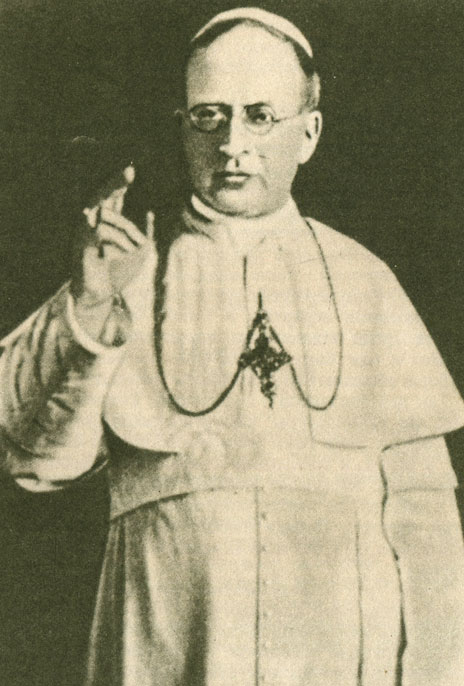 Официальное изображение Пия XI. Этот папа не скрывал своих симпатий к фашизму и его главарям Муссолини и Гитлеру. Он был одним из зачинателей антисоветского 'крестового похода' 1930 г