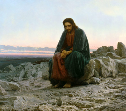 Христос в пустыне. Картина И.Н. Крамского