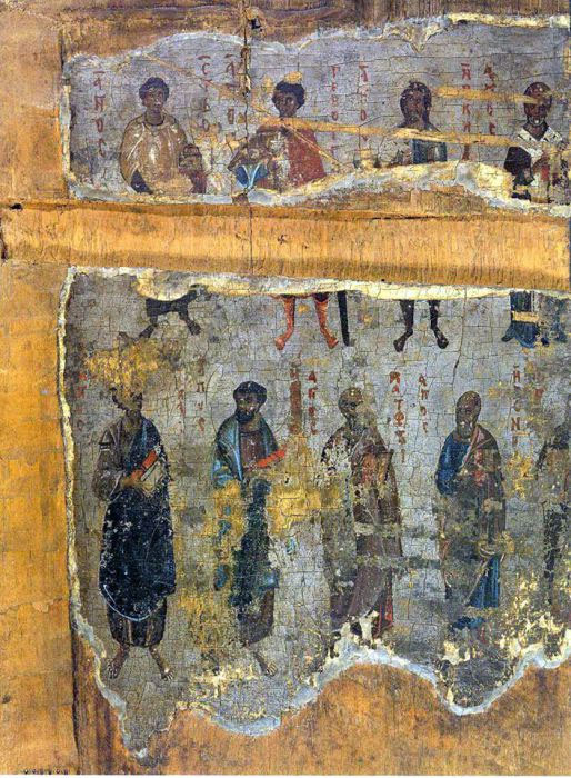 Фрагмент Менология. Византия, начало XIII века